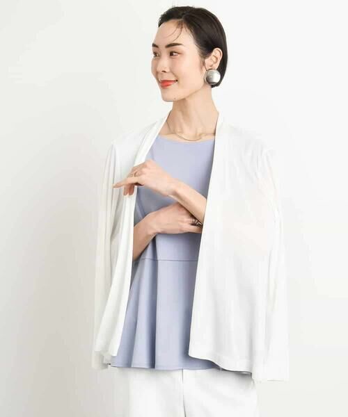 MICHEL KLEIN / ミッシェルクラン カットソー | [WEB限定/接触冷感]フレンチスリーブペプラムカットソー | 詳細3