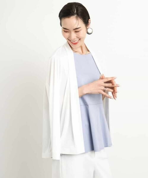 MICHEL KLEIN / ミッシェルクラン カットソー | [WEB限定/接触冷感]フレンチスリーブペプラムカットソー | 詳細4