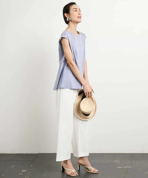 MICHEL KLEIN / ミッシェルクラン カットソー | [WEB限定/接触冷感]フレンチスリーブペプラムカットソー | 詳細6