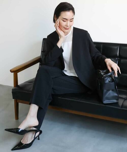 MICHEL KLEIN / ミッシェルクラン カットソー | [通勤]シアー切替ブラウソー | 詳細10