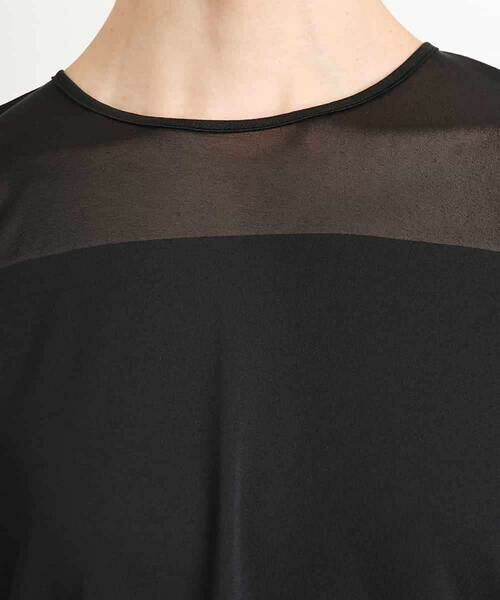 MICHEL KLEIN / ミッシェルクラン カットソー | [通勤]シアー切替ブラウソー | 詳細17