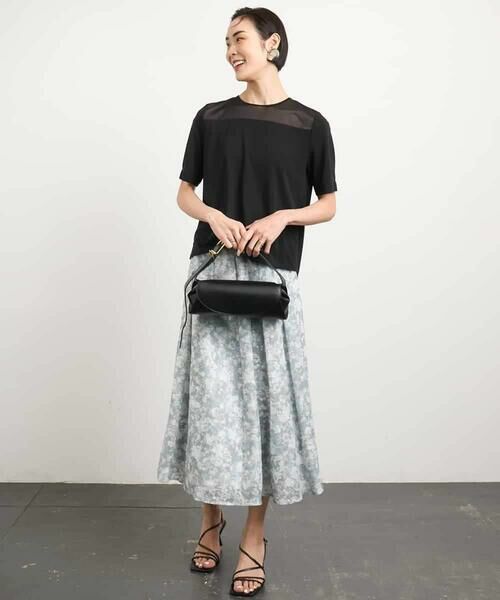 MICHEL KLEIN / ミッシェルクラン カットソー | [通勤]シアー切替ブラウソー | 詳細5