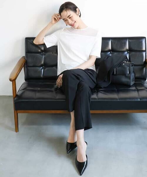 MICHEL KLEIN / ミッシェルクラン カットソー | [通勤]シアー切替ブラウソー | 詳細8