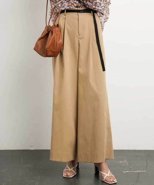 MICHEL KLEIN / ミッシェルクラン その他パンツ | タックワイドチノパンツ | 詳細12