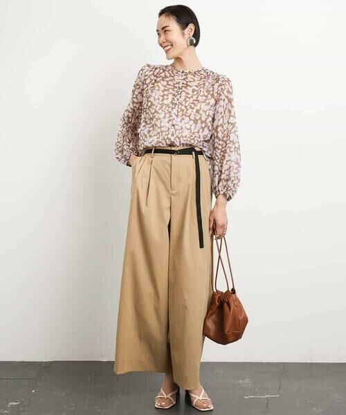 MICHEL KLEIN / ミッシェルクラン その他パンツ | タックワイドチノパンツ | 詳細15