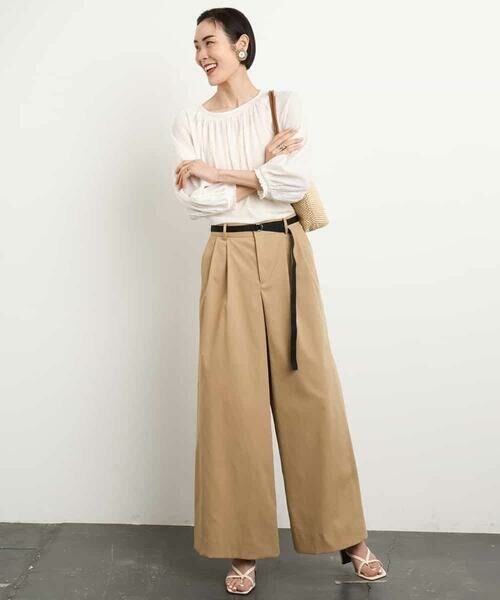 MICHEL KLEIN / ミッシェルクラン その他パンツ | タックワイドチノパンツ | 詳細16