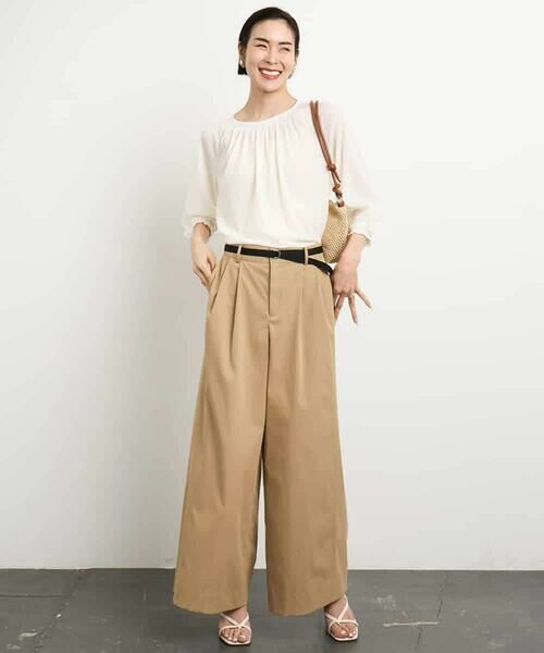 MICHEL KLEIN / ミッシェルクラン その他パンツ | タックワイドチノパンツ | 詳細17