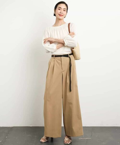 MICHEL KLEIN / ミッシェルクラン その他パンツ | タックワイドチノパンツ | 詳細18