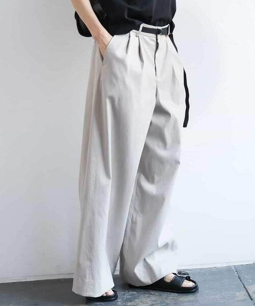 MICHEL KLEIN / ミッシェルクラン その他パンツ | タックワイドチノパンツ | 詳細19