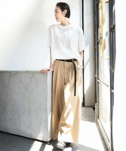 MICHEL KLEIN / ミッシェルクラン その他パンツ | タックワイドチノパンツ | 詳細4