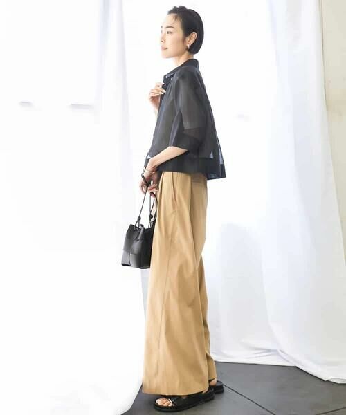 MICHEL KLEIN / ミッシェルクラン その他パンツ | タックワイドチノパンツ | 詳細7