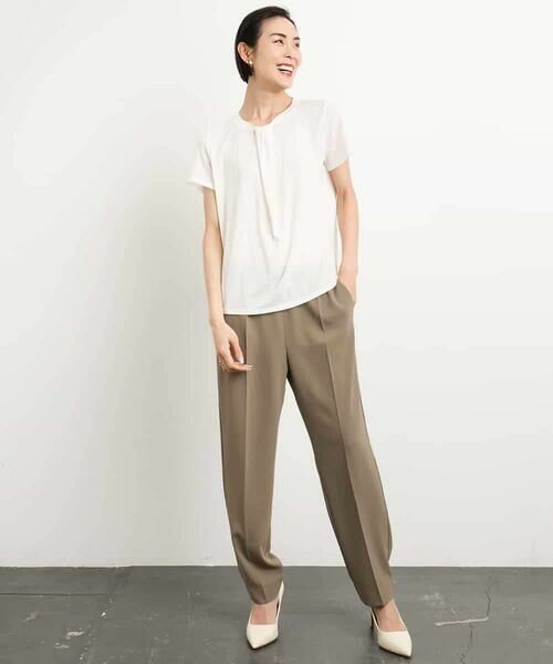 MICHEL KLEIN / ミッシェルクラン チノ・ワークパンツ | [接触冷感/UVカット]テーパードコージーパンツ(セットアップ対応) | 詳細11