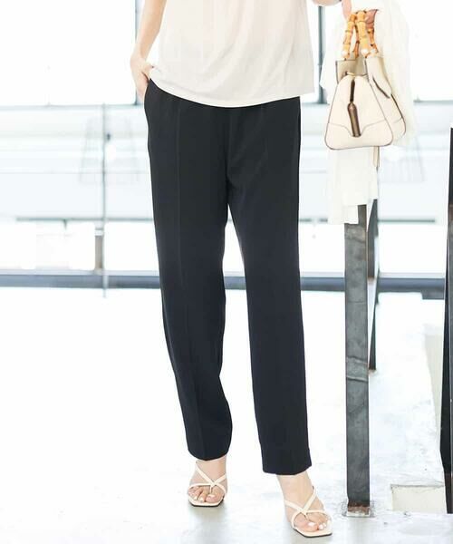 MICHEL KLEIN / ミッシェルクラン チノ・ワークパンツ | [接触冷感/UVカット]テーパードコージーパンツ(セットアップ対応) | 詳細24