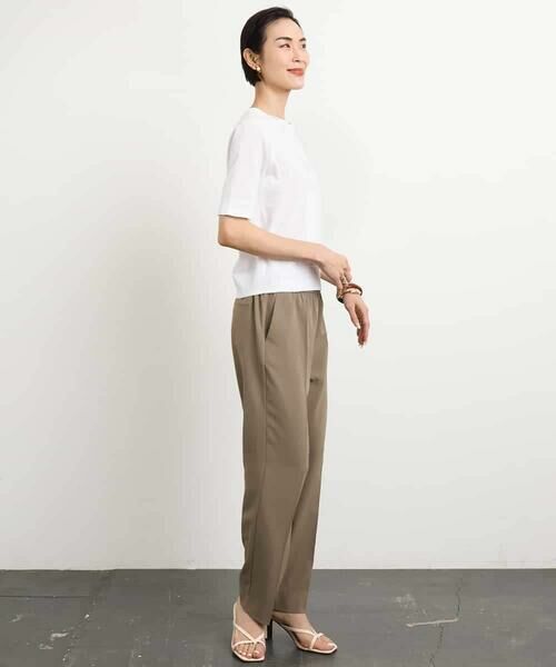 MICHEL KLEIN / ミッシェルクラン チノ・ワークパンツ | [接触冷感/UVカット]テーパードコージーパンツ(セットアップ対応) | 詳細4