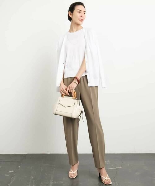 MICHEL KLEIN / ミッシェルクラン チノ・ワークパンツ | [接触冷感/UVカット]テーパードコージーパンツ(セットアップ対応) | 詳細6