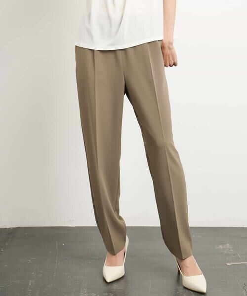 MICHEL KLEIN / ミッシェルクラン チノ・ワークパンツ | [接触冷感/UVカット]テーパードコージーパンツ(セットアップ対応) | 詳細8