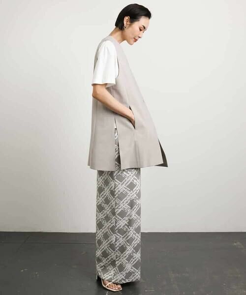 MICHEL KLEIN / ミッシェルクラン その他パンツ | [オリジナルプリント]ドローイングチェックワイドパンツ | 詳細11