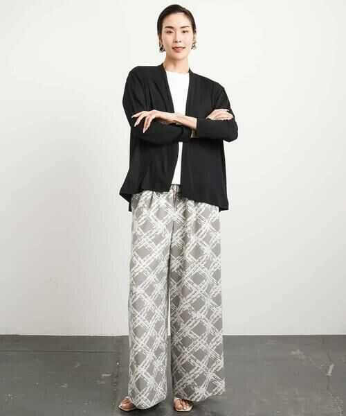 MICHEL KLEIN / ミッシェルクラン その他パンツ | [オリジナルプリント]ドローイングチェックワイドパンツ | 詳細13