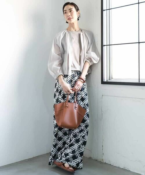 MICHEL KLEIN / ミッシェルクラン その他パンツ | [オリジナルプリント]ドローイングチェックワイドパンツ | 詳細24