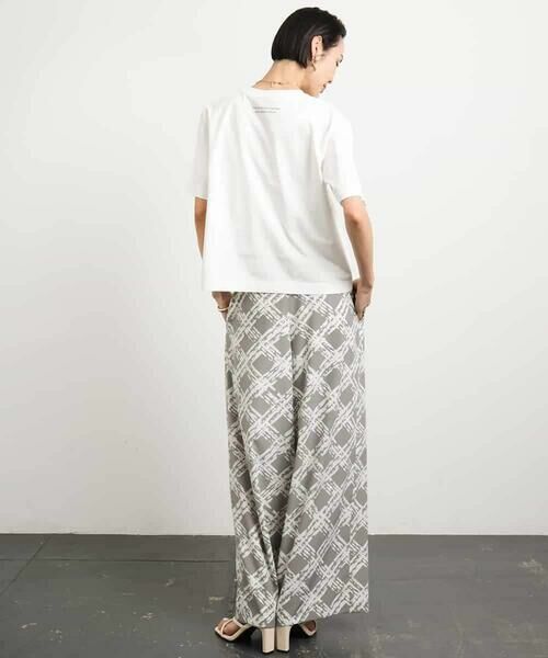 MICHEL KLEIN / ミッシェルクラン その他パンツ | [オリジナルプリント]ドローイングチェックワイドパンツ | 詳細9