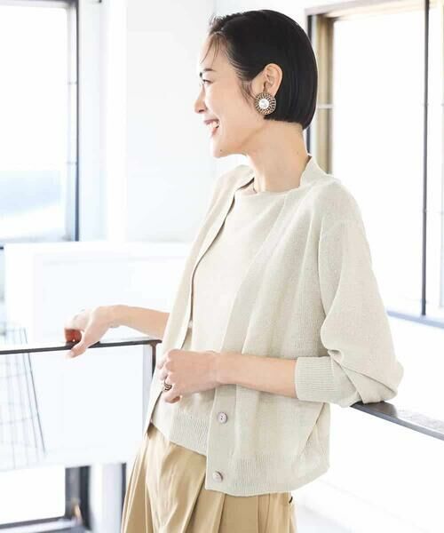 MICHEL KLEIN / ミッシェルクラン カーディガン・ボレロ | [アンサンブル対応]スパンコールVネックカーディガン | 詳細10