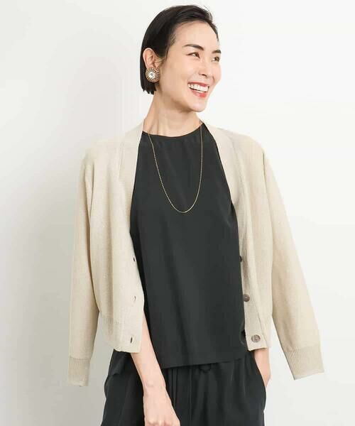 MICHEL KLEIN / ミッシェルクラン カーディガン・ボレロ | [アンサンブル対応]スパンコールVネックカーディガン | 詳細12