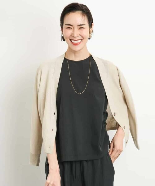 MICHEL KLEIN / ミッシェルクラン カーディガン・ボレロ | [アンサンブル対応]スパンコールVネックカーディガン | 詳細13