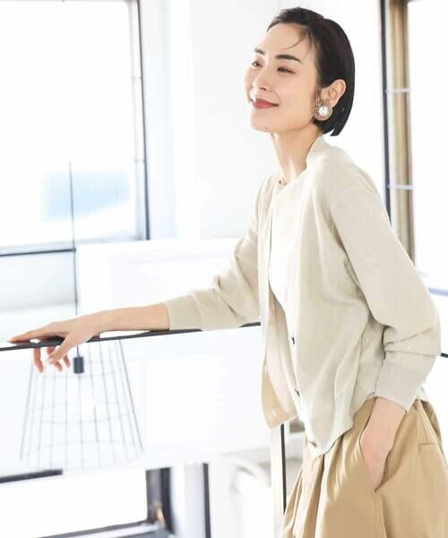 MICHEL KLEIN / ミッシェルクラン カーディガン・ボレロ | [アンサンブル対応]スパンコールVネックカーディガン | 詳細9