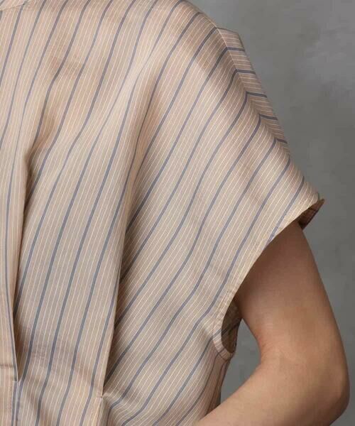 MICHEL KLEIN / ミッシェルクラン シャツ・ブラウス | ストライプ柄デザインタックブラウス | 詳細9