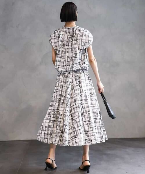 MICHEL KLEIN / ミッシェルクラン シャツ・ブラウス | [セットアップ対応]かすれチェック柄ノースリーブプルオーバー | 詳細10