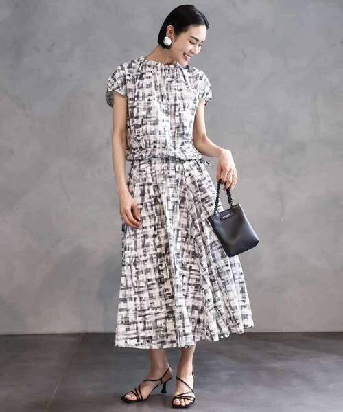 MICHEL KLEIN / ミッシェルクラン シャツ・ブラウス | [セットアップ対応]かすれチェック柄ノースリーブプルオーバー | 詳細11