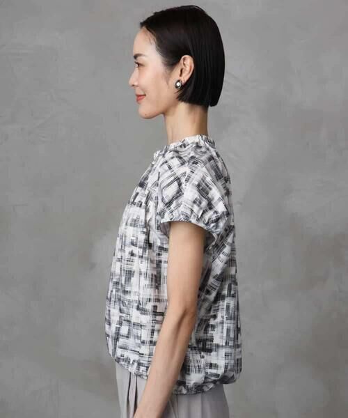 MICHEL KLEIN / ミッシェルクラン シャツ・ブラウス | [セットアップ対応]かすれチェック柄ノースリーブプルオーバー | 詳細13