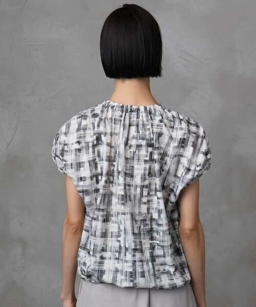 MICHEL KLEIN / ミッシェルクラン シャツ・ブラウス | [セットアップ対応]かすれチェック柄ノースリーブプルオーバー | 詳細14