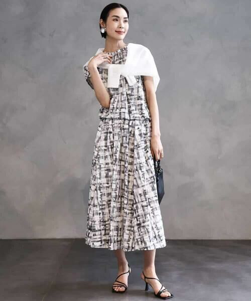 MICHEL KLEIN / ミッシェルクラン シャツ・ブラウス | [セットアップ対応]かすれチェック柄ノースリーブプルオーバー | 詳細7