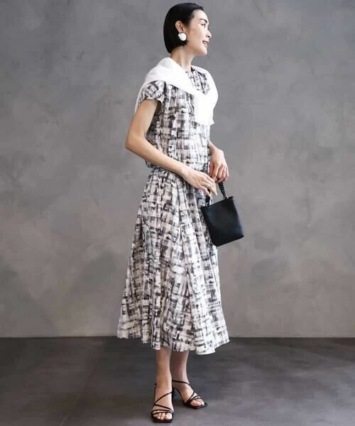 MICHEL KLEIN / ミッシェルクラン シャツ・ブラウス | [セットアップ対応]かすれチェック柄ノースリーブプルオーバー | 詳細8