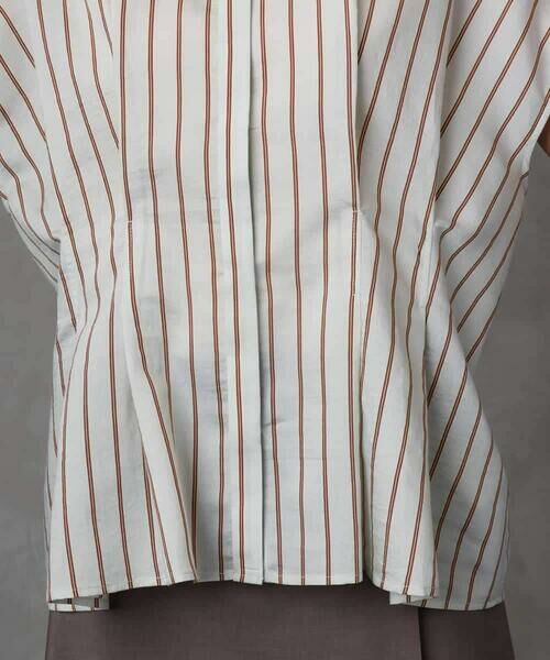 MICHEL KLEIN / ミッシェルクラン シャツ・ブラウス | ストライプ柄デザインタックブラウス | 詳細10