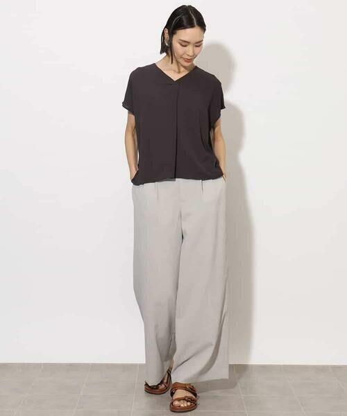 MICHEL KLEIN / ミッシェルクラン シャツ・ブラウス | [セットアップ対応]楊柳Vネックデザインブラウス | 詳細18