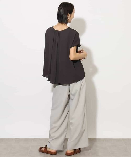 MICHEL KLEIN / ミッシェルクラン シャツ・ブラウス | [セットアップ対応]楊柳Vネックデザインブラウス | 詳細21