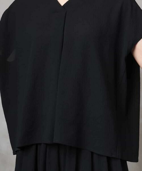 MICHEL KLEIN / ミッシェルクラン シャツ・ブラウス | [セットアップ対応]楊柳Vネックデザインブラウス | 詳細27