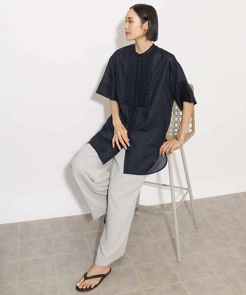 MICHEL KLEIN / ミッシェルクラン シャツ・ブラウス | シアーチュニックブラウス | 詳細1