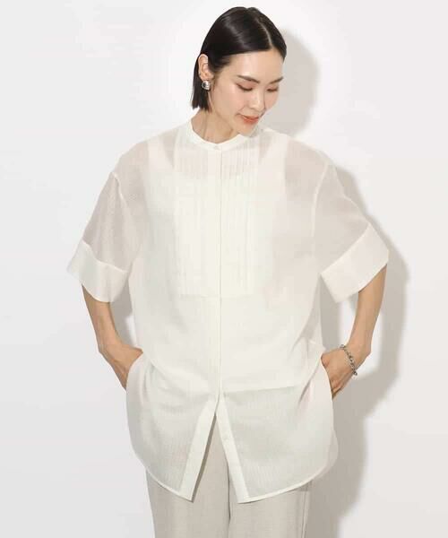 MICHEL KLEIN / ミッシェルクラン シャツ・ブラウス | シアーチュニックブラウス | 詳細13