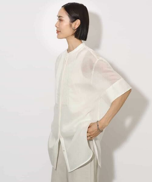 MICHEL KLEIN / ミッシェルクラン シャツ・ブラウス | シアーチュニックブラウス | 詳細15