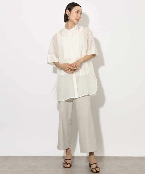 MICHEL KLEIN / ミッシェルクラン シャツ・ブラウス | シアーチュニックブラウス | 詳細18