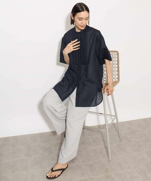 MICHEL KLEIN / ミッシェルクラン シャツ・ブラウス | シアーチュニックブラウス | 詳細2