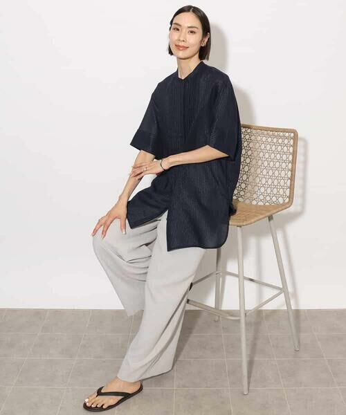 MICHEL KLEIN / ミッシェルクラン シャツ・ブラウス | シアーチュニックブラウス | 詳細3