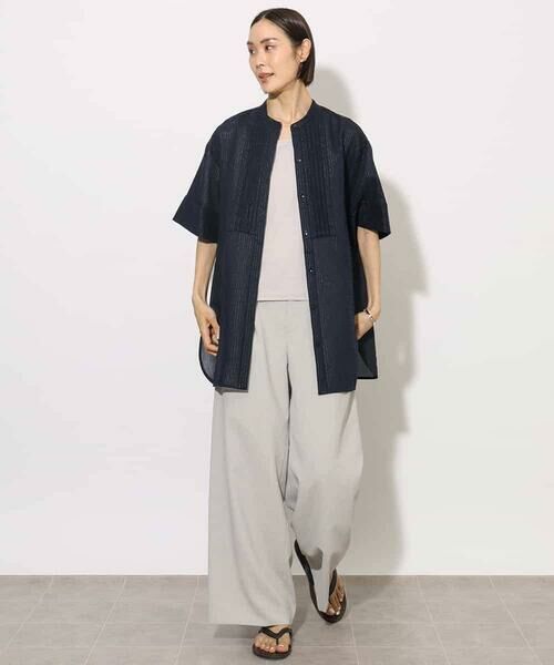 MICHEL KLEIN / ミッシェルクラン シャツ・ブラウス | シアーチュニックブラウス | 詳細5