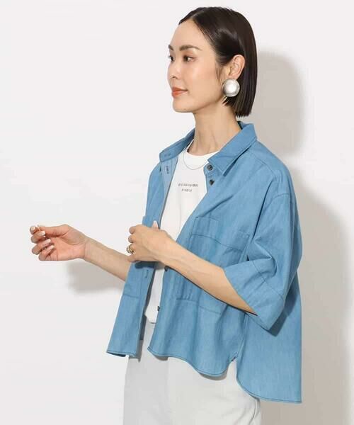 MICHEL KLEIN / ミッシェルクラン シャツ・ブラウス | [セットアップ対応]ライトオンスデニムシャツ | 詳細16