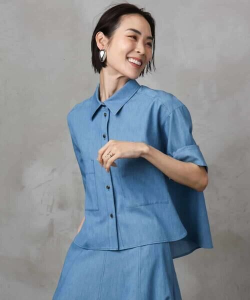 MICHEL KLEIN / ミッシェルクラン シャツ・ブラウス | [セットアップ対応]ライトオンスデニムシャツ | 詳細2