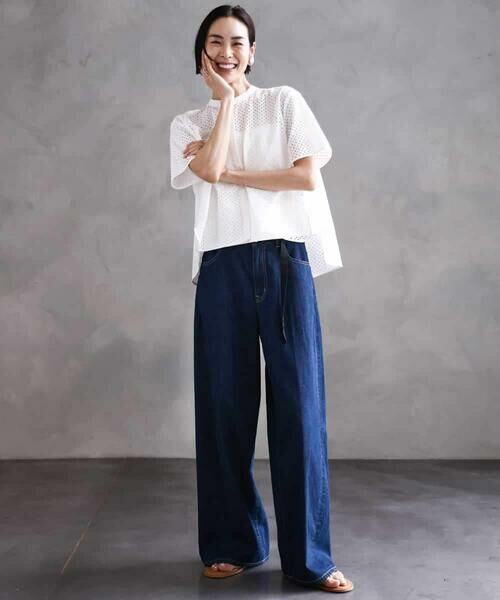 MICHEL KLEIN / ミッシェルクラン シャツ・ブラウス | [セットアップ対応]エンブロイダリーレースブラウス | 詳細17