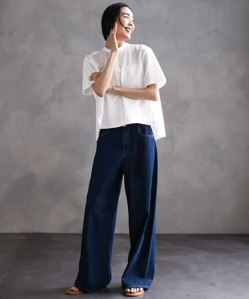 MICHEL KLEIN / ミッシェルクラン シャツ・ブラウス | [セットアップ対応]エンブロイダリーレースブラウス | 詳細18